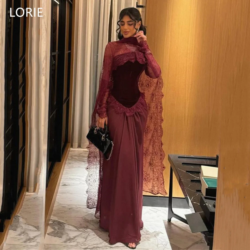 LORIE Elegant Party Dresses Velvet Strapless Sleeveless Lace Evening Prom Dress Chiffon Pleats Mermaid Prom Gown Customized
LORIE Elegant Party Dresses Velvet Strapless Sleeveless Lace Evening Prom Dress Chiffon Pleats Mermaid Prom Gown Customized