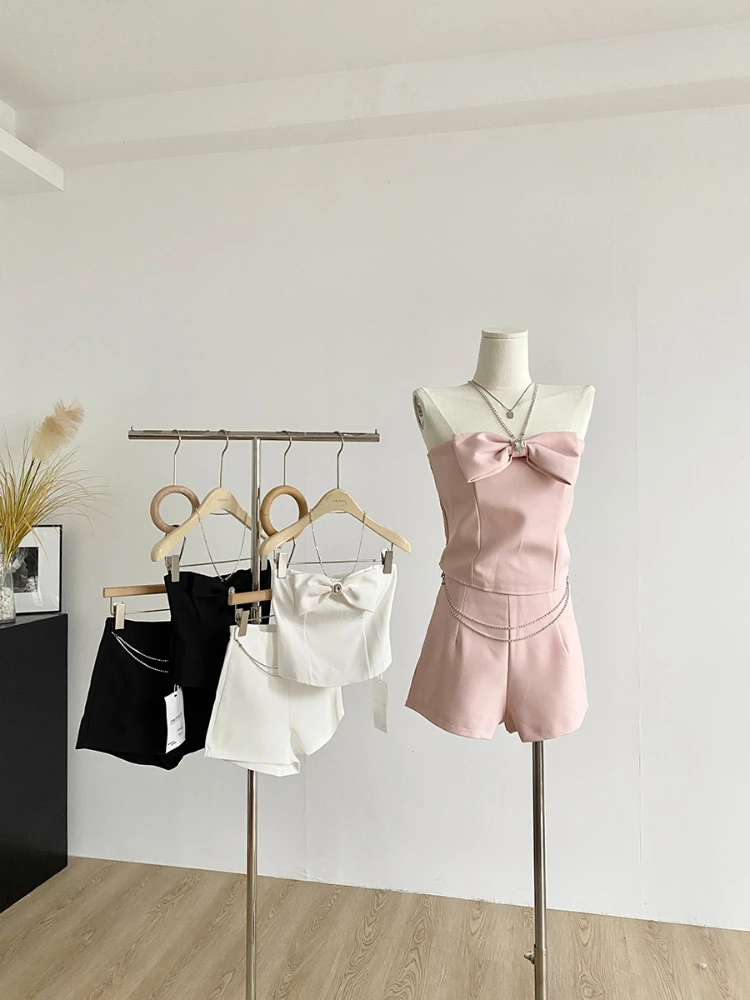 Party Short Pink Mini Dress Sets 2 Pieces Strapless Cute Bow Camis Top&Shorts New Summer Two Pieces Suits 2025
Party Short Pink Mini Dress Sets 2 Pieces Strapless Cute Bow Camis Top&Shorts New Summer Two Pieces Suits 2025