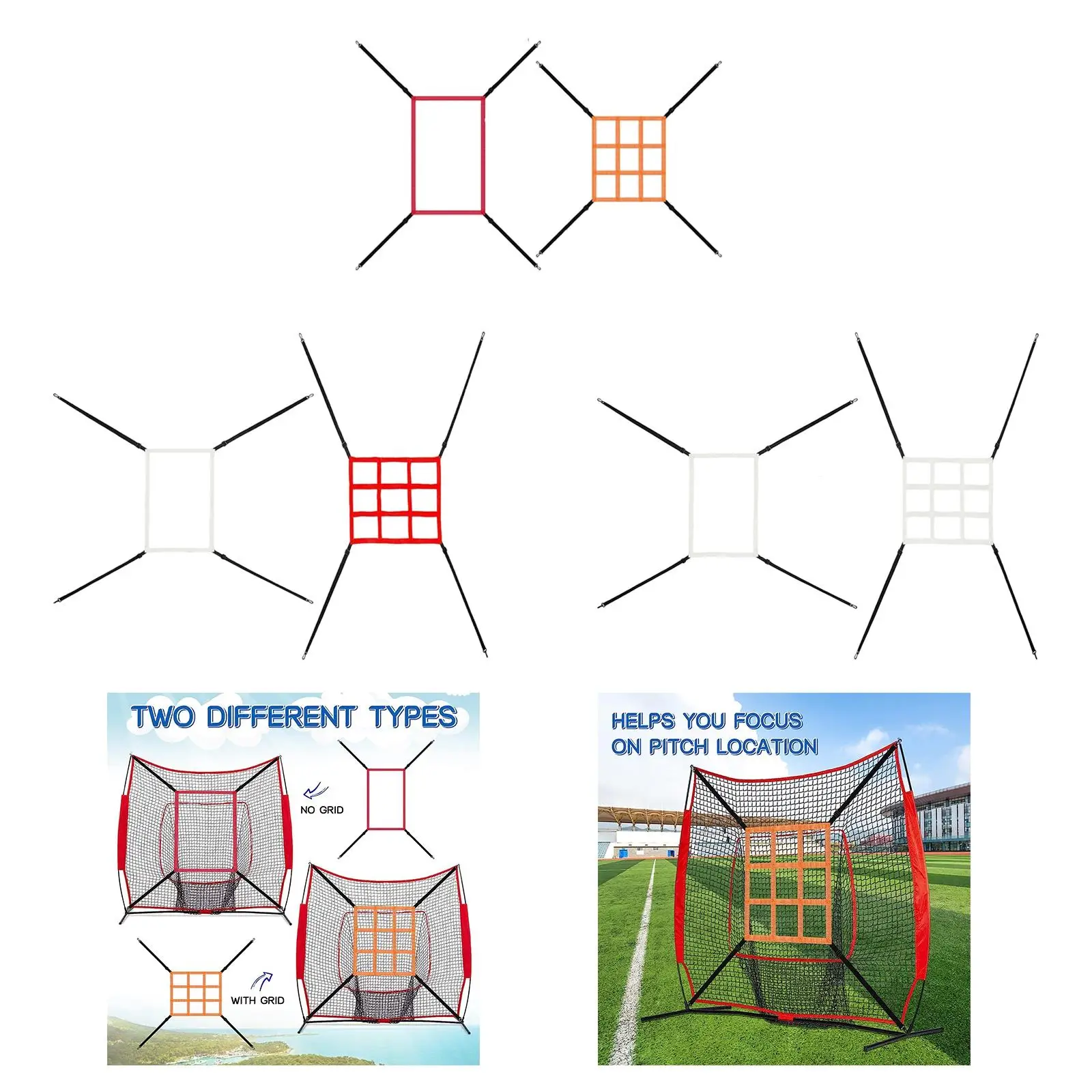 Portable Baseball Net Set Strike Zone Target Pitcher Accuracy Trainer Outdoor Lawn Practice Net for Adults Baseball Training
Portable Baseball Net Set Strike Zone Target Pitcher Accuracy Trainer Outdoor Lawn Practice Net for Adults Baseball Training