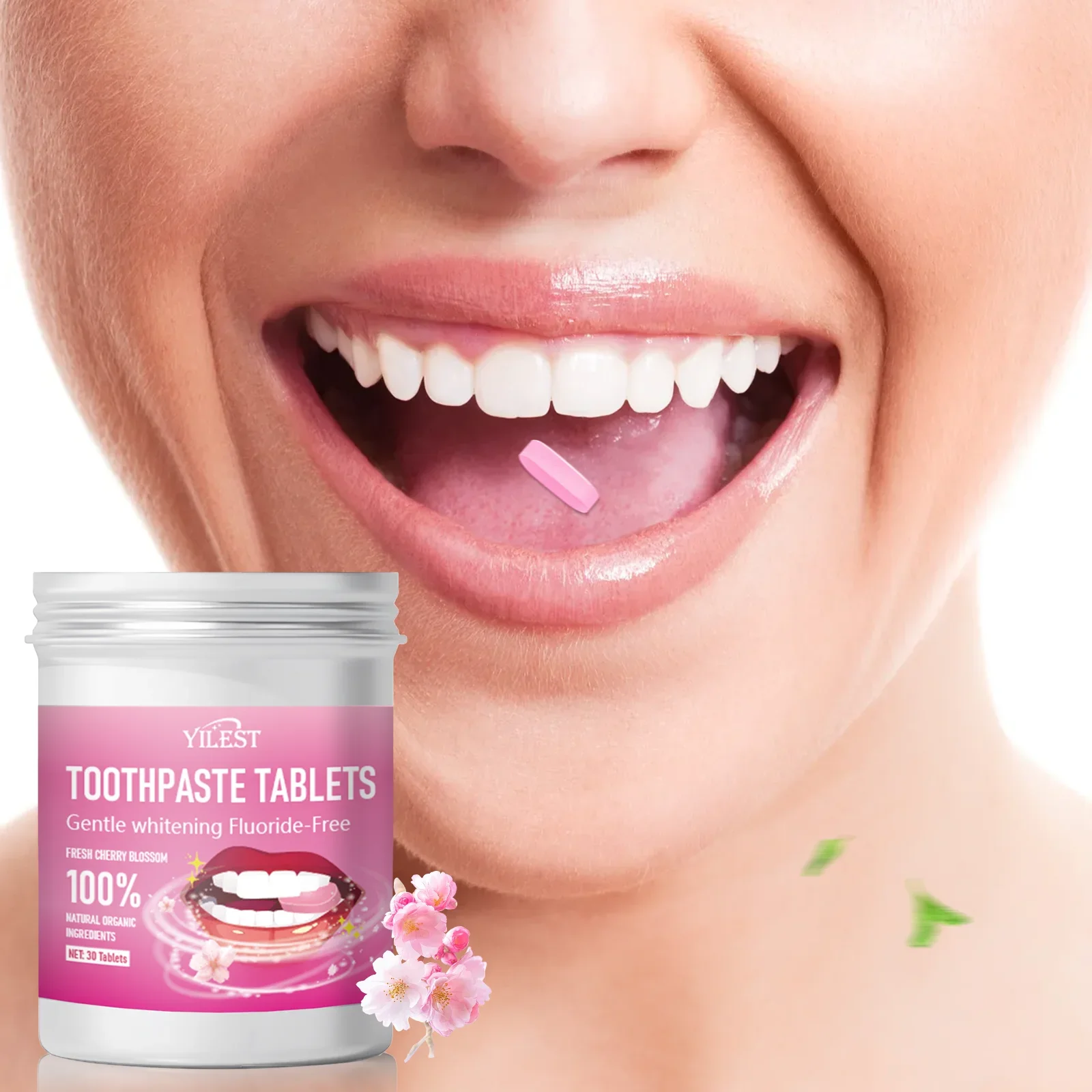 YILEST 30pcs/box Fresh Cherry Blossom Toothpaste Tablets - Whitening & Deep Cleaning Solid Toothpaste for Daily Travel Camping
YILEST 30pcs/box Fresh Cherry Blossom Toothpaste Tablets - Whitening & Deep Cleaning Solid Toothpaste for Daily Travel Camping