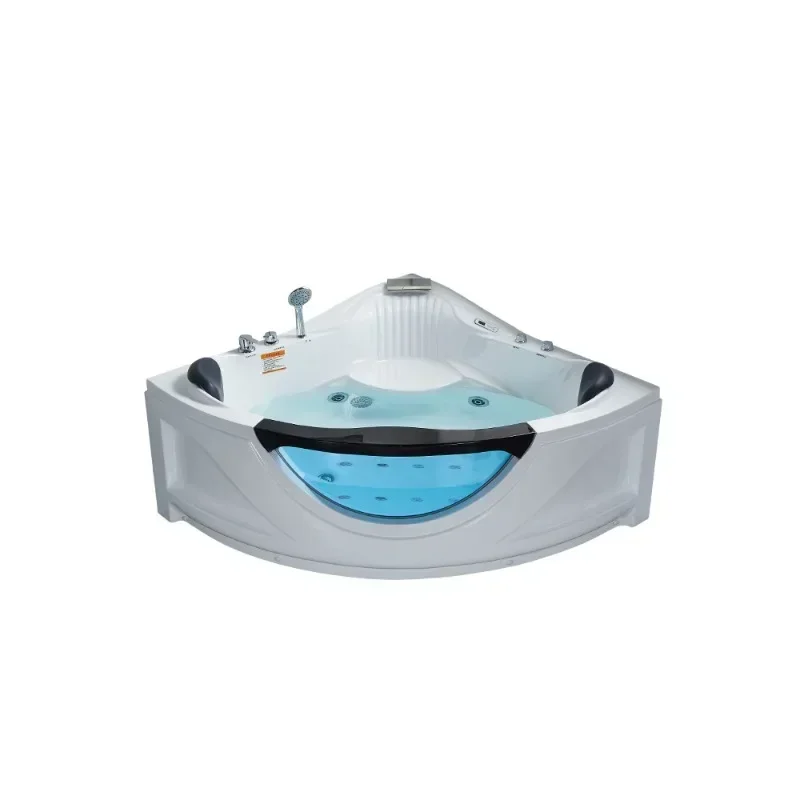 High-end home adult fan-shaped large glass jacuzzi couples double fun bath triangle tub.
High-end home adult fan-shaped large glass jacuzzi couples double fun bath triangle tub.
