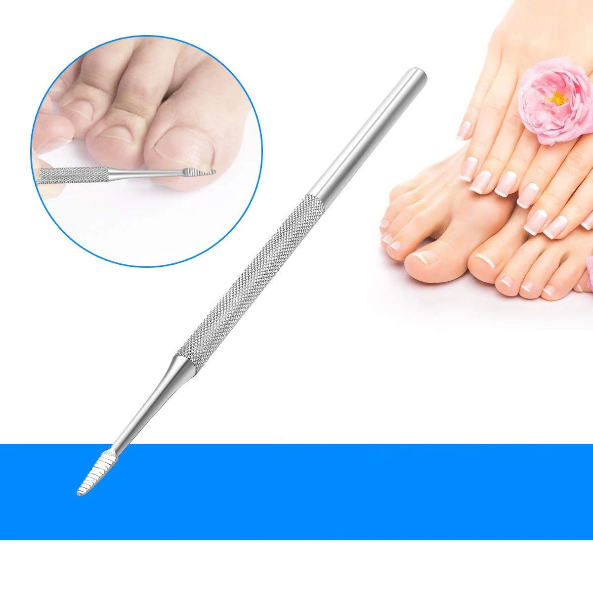 2pcs Stainless Steel Cuticle Spoon Double-End Nail Cleaner Tool Toenail Remover Professional Radian Design Smooth Safe Pick Head
2pcs Stainless Steel Cuticle Spoon Double-End Nail Cleaner Tool Toenail Remover Professional Radian Design Smooth Safe Pick Head