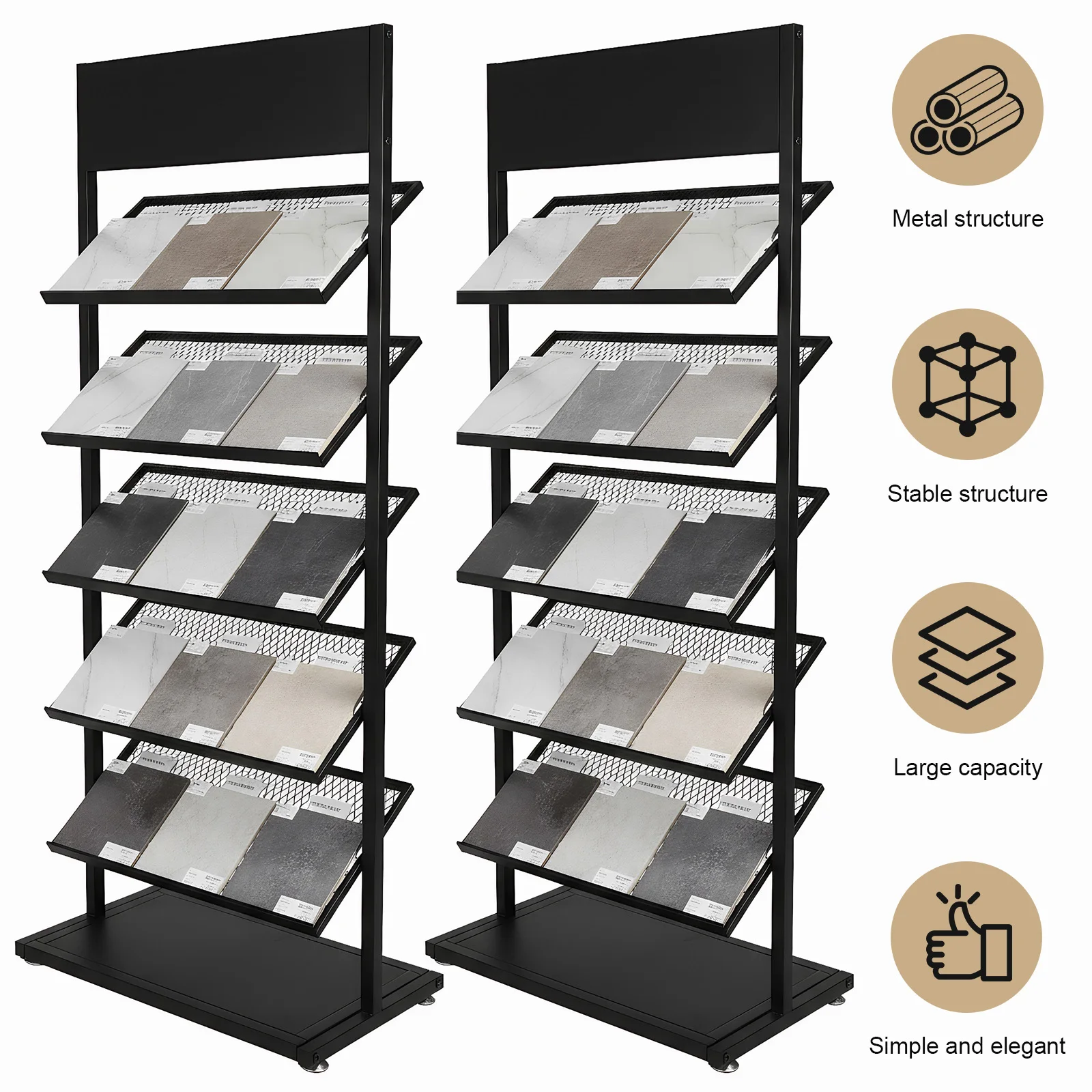 2 Pack Brochure Plaque Sample Holder Large Capacity Multifunctional Board Shelf 5-Tier for Trade Show Vendor Events Craft Shows
2 Pack Brochure Plaque Sample Holder Large Capacity Multifunctional Board Shelf 5-Tier for Trade Show Vendor Events Craft Shows