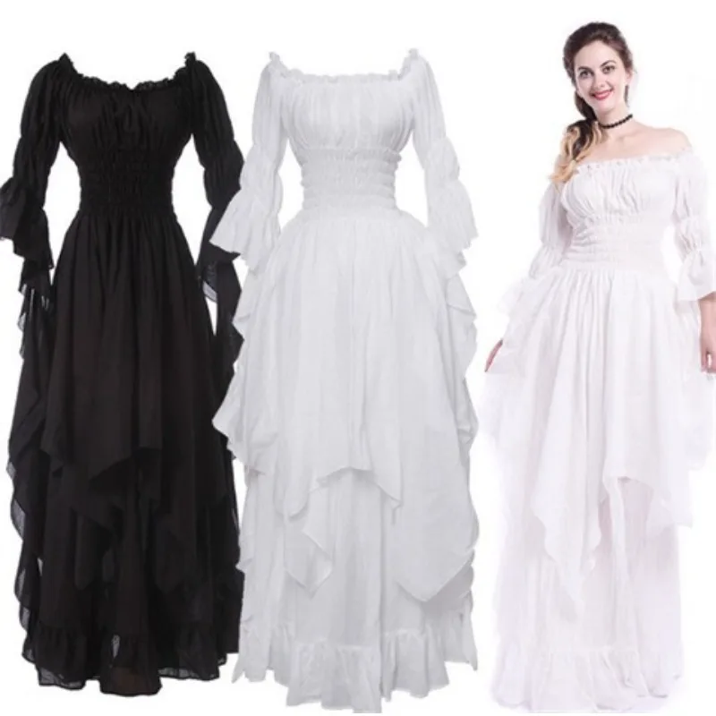 Medieval White Lace Long Dress Princess Costume Cosplay Gothic Courtly Style Dresses for Women Birthday Party
Medieval White Lace Long Dress Princess Costume Cosplay Gothic Courtly Style Dresses for Women Birthday Party