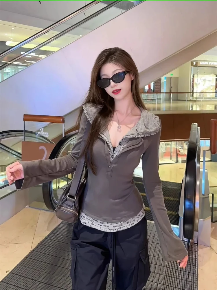 Поддельный топ из двух частей в стиле панк Mujer, ранняя осень 2021, новый вязаный пуловер Y2k, тонкая толстовка с длинными рукавами, толстовка
Поддельный топ из двух частей в стиле панк Mujer, ранняя осень 2021, новый вязаный пуловер Y2k, тонкая толстовка с длинными рукавами, толстовка