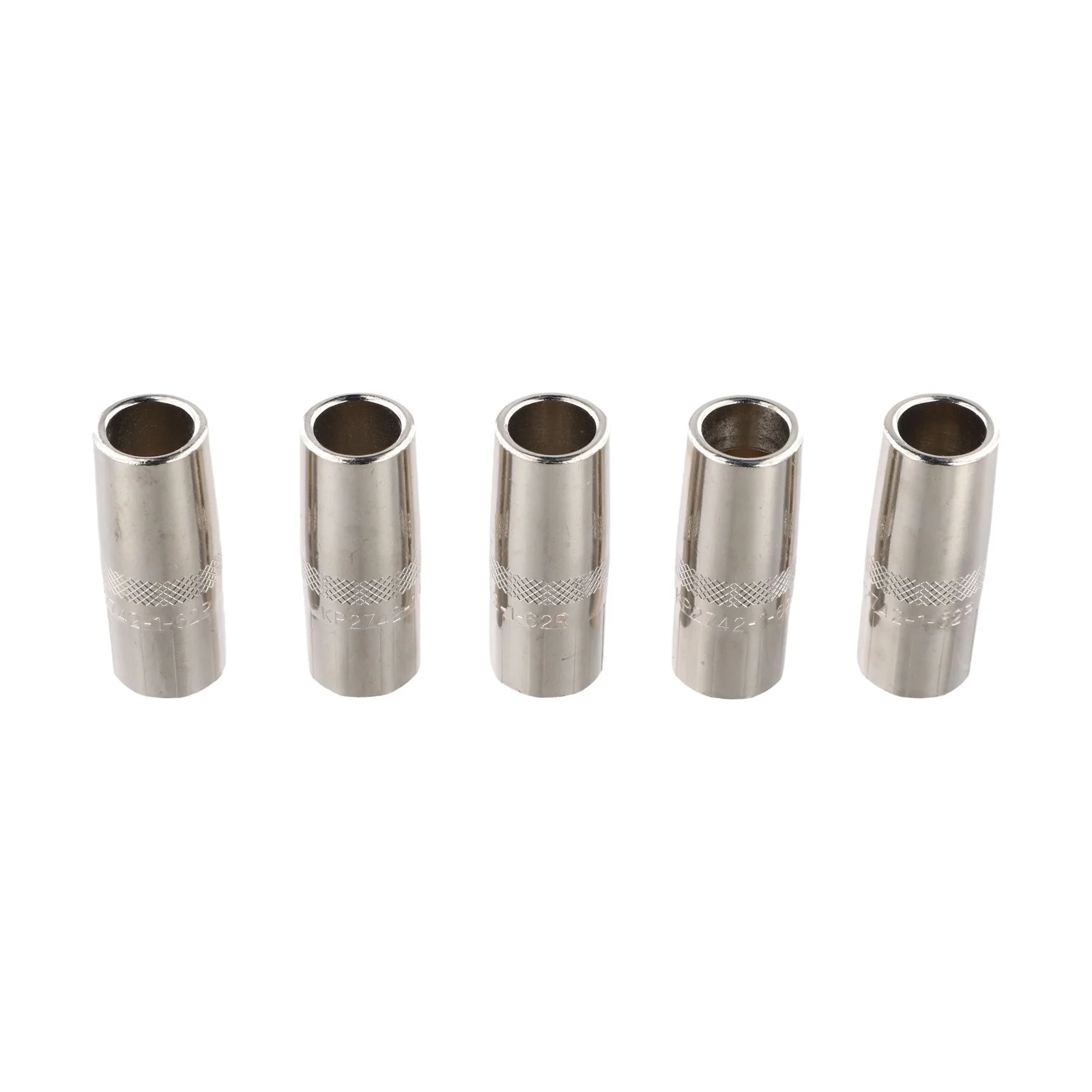 5PK Copper MIG Welding Gas Nozzle KP2742162R Threaded 58 in for Lincoln PRO 250L and PRO 300L MIG Gas Welding Machines
5PK Copper MIG Welding Gas Nozzle KP2742162R Threaded 58 in for Lincoln PRO 250L and PRO 300L MIG Gas Welding Machines