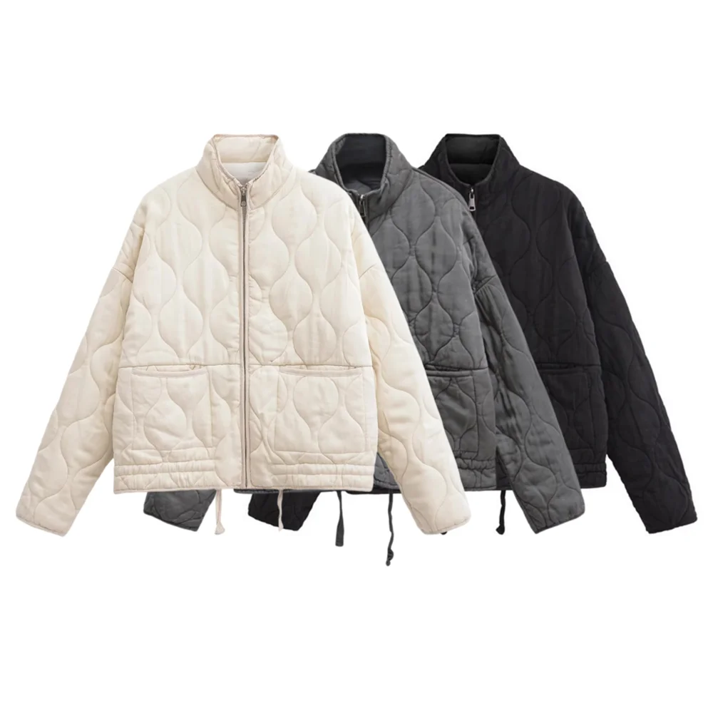 BSK&TRAF autumn and winter new women's retro commuter quilted design thick cotton jacket pocket decoration cotton jacket
BSK&TRAF autumn and winter new women's retro commuter quilted design thick cotton jacket pocket decoration cotton jacket