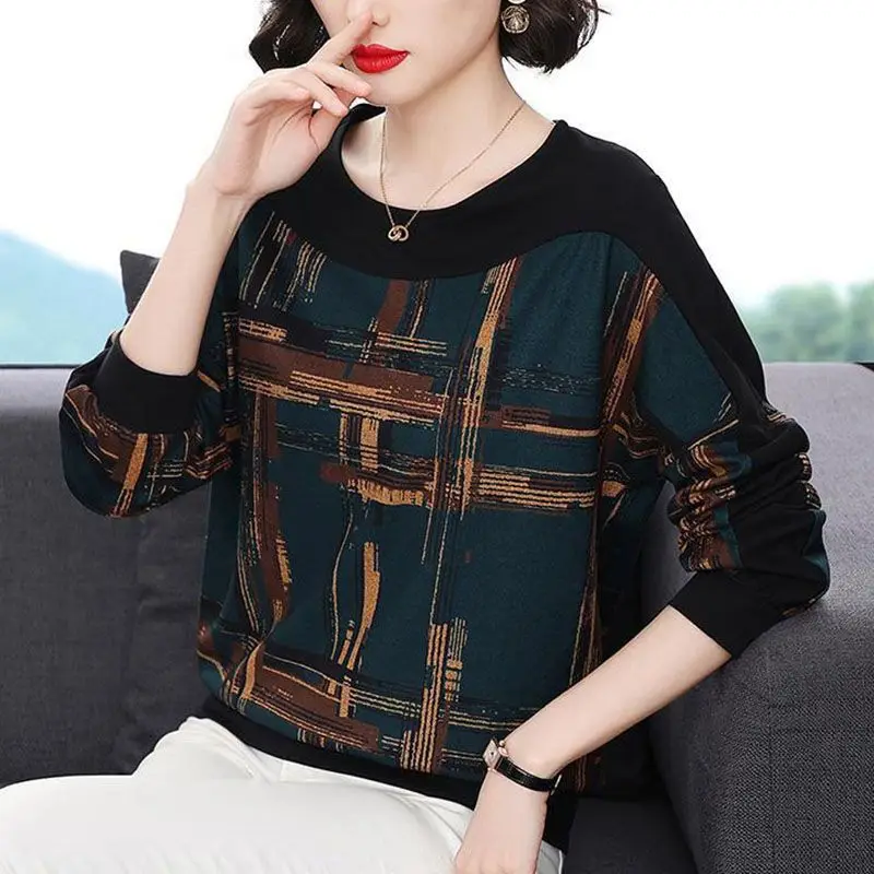 Vintage Spring Autumn New Print Loose All-match Tops Long Sleeve O-neck Plus Size Office T Shirts Casual Fashion Women Clothing
Vintage Spring Autumn New Print Loose All-match Tops Long Sleeve O-neck Plus Size Office T Shirts Casual Fashion Women Clothing