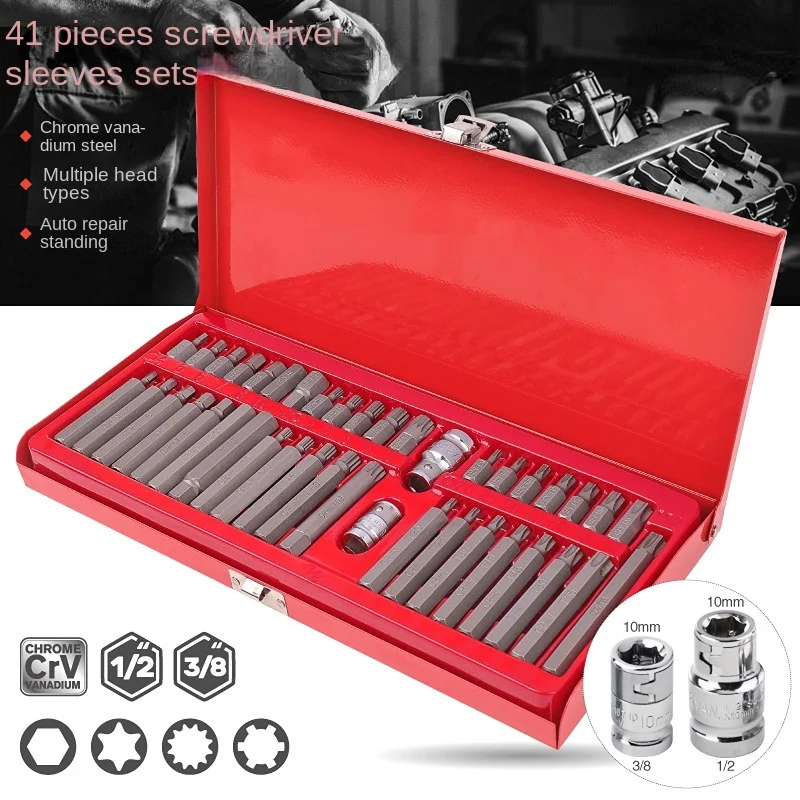 New 41 pieces of spinner sleeve set with hexagonal 12 Angle pattern spinner head extended hex socket head
New 41 pieces of spinner sleeve set with hexagonal 12 Angle pattern spinner head extended hex socket head