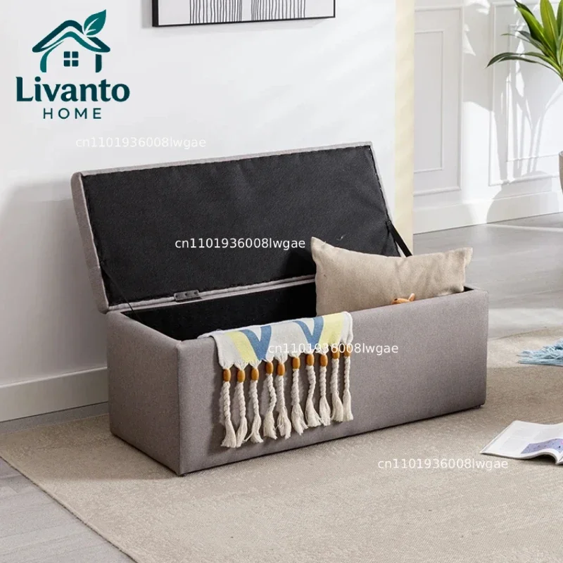43-Inch Hidden Storage Ottoman Bench Large Capacity Organizer Comfortable Grey Fabric Footrest Stylish Living Room Seat
43-Inch Hidden Storage Ottoman Bench Large Capacity Organizer Comfortable Grey Fabric Footrest Stylish Living Room Seat
