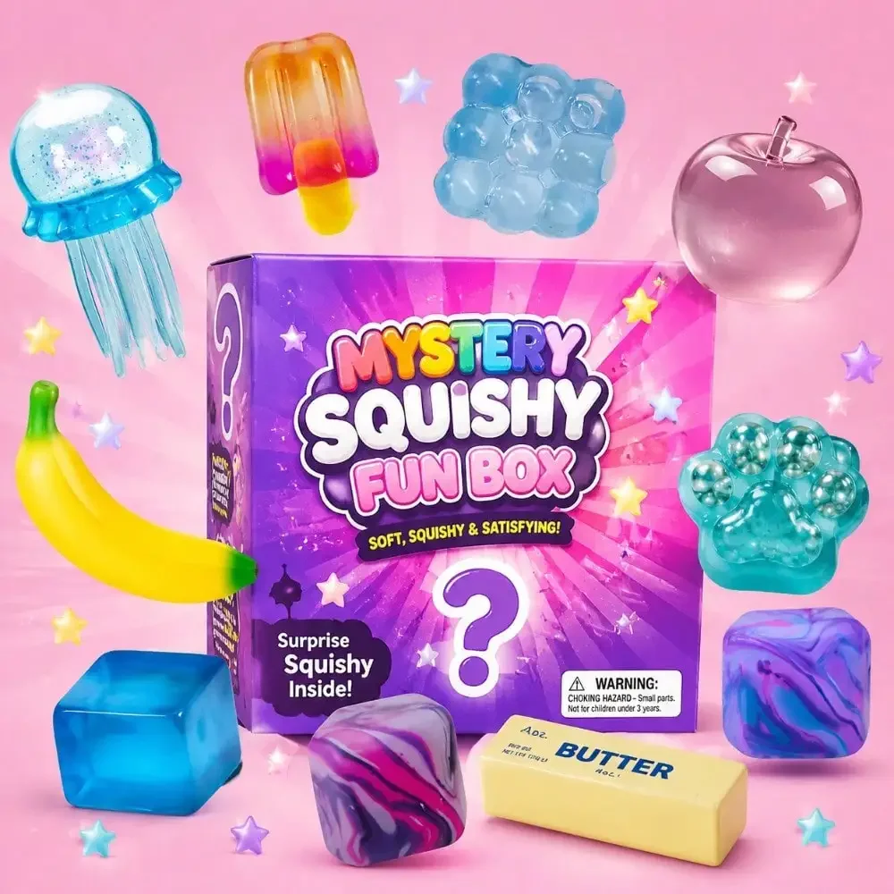 Mystery Stress Toy Set – Squishy Fidget Toys for Kids & Adults
Mystery Stress Toy Set – Squishy Fidget Toys for Kids & Adults