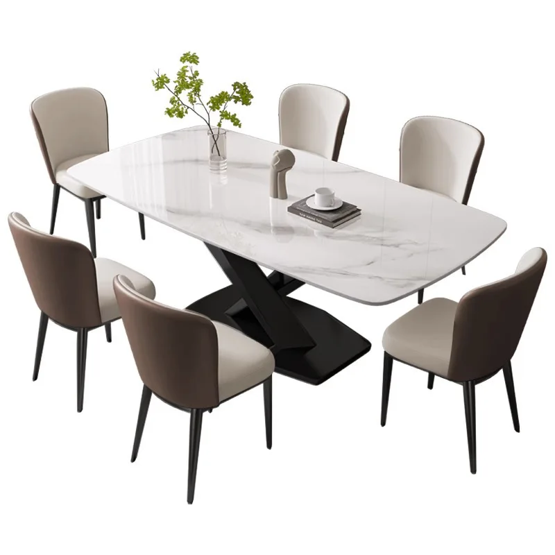 Bright rock slab dining table and chair combination, light luxury Nordic rectangle, home dining table, modern simple restaurant
Bright rock slab dining table and chair combination, light luxury Nordic rectangle, home dining table, modern simple restaurant