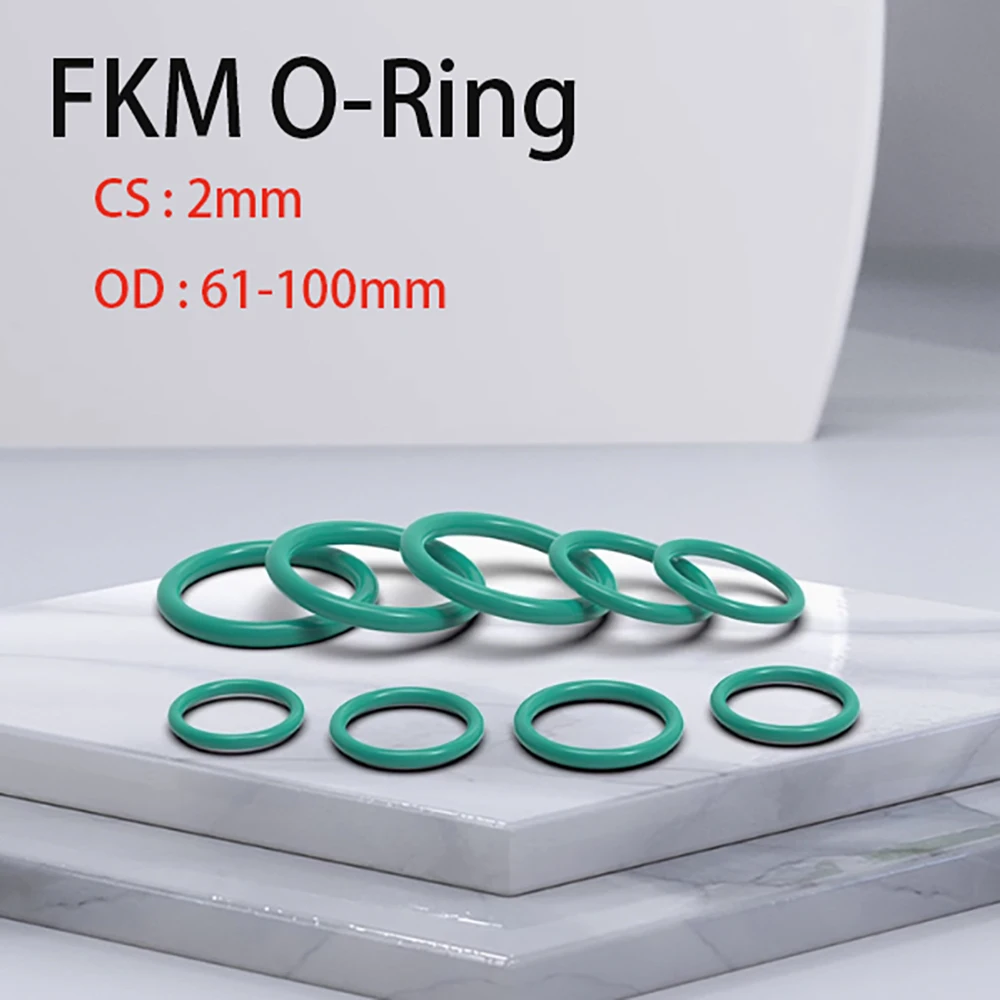 5/10/20Pcs CS 2mm Green FKM O-Rings OD 61-100mm Sealing Gasket Insulation & Alkali / Acid Resistant High Temperature Resistance
5/10/20Pcs CS 2mm Green FKM O-Rings OD 61-100mm Sealing Gasket Insulation & Alkali / Acid Resistant High Temperature Resistance