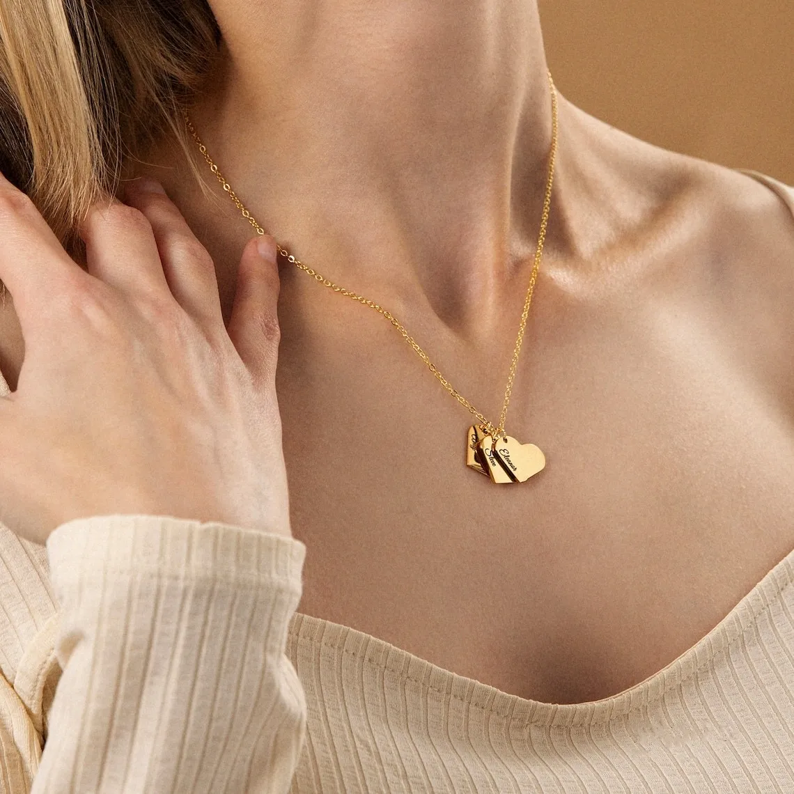 Custom Heart Charm Name Necklace Box chain Personalized Multiple Heart Necklace Engraved Necklace Mother Girlfriend Gift
Custom Heart Charm Name Necklace Box chain Personalized Multiple Heart Necklace Engraved Necklace Mother Girlfriend Gift