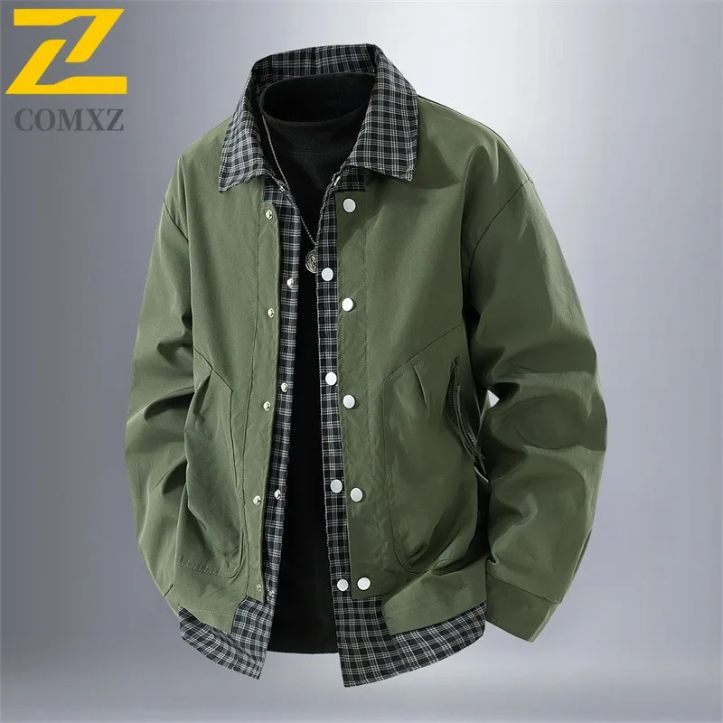 COMXZ Men Lightweight Windbreaker Coat 2025 Fake Two Piece Grid Splicing Outdoor Cycling Climbing Jacket Breathable Chaqueta
COMXZ Men Lightweight Windbreaker Coat 2025 Fake Two Piece Grid Splicing Outdoor Cycling Climbing Jacket Breathable Chaqueta