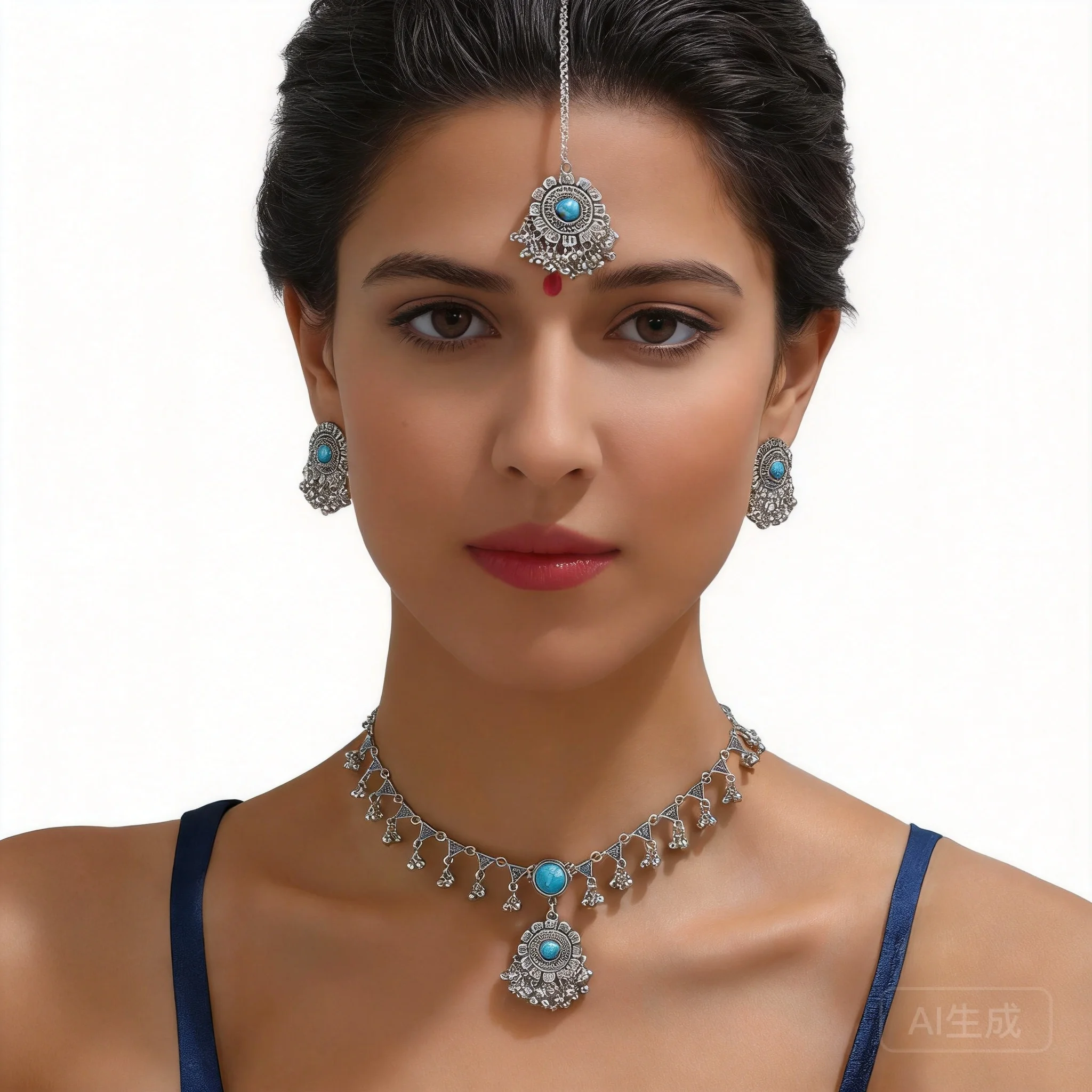 Lucky Vintage Ethnic Bohemian Silver Turquoise Tassel Jewelry Set Women Choker Necklace Drop Earrings Forehead Headpiece Wedding
Lucky Vintage Ethnic Bohemian Silver Turquoise Tassel Jewelry Set Women Choker Necklace Drop Earrings Forehead Headpiece Wedding
