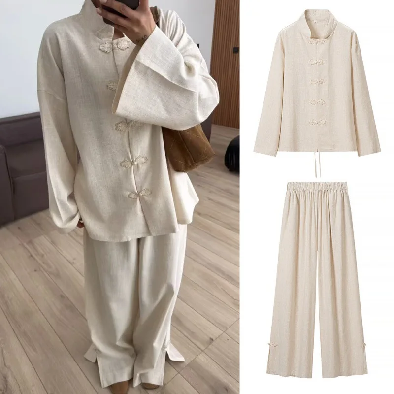 Withered 2026 Summer New Product Solid Color Casual Loose Long Sleeved Shirt Elastic Waist Straight Leg Wide Leg Pants
Withered 2026 Summer New Product Solid Color Casual Loose Long Sleeved Shirt Elastic Waist Straight Leg Wide Leg Pants