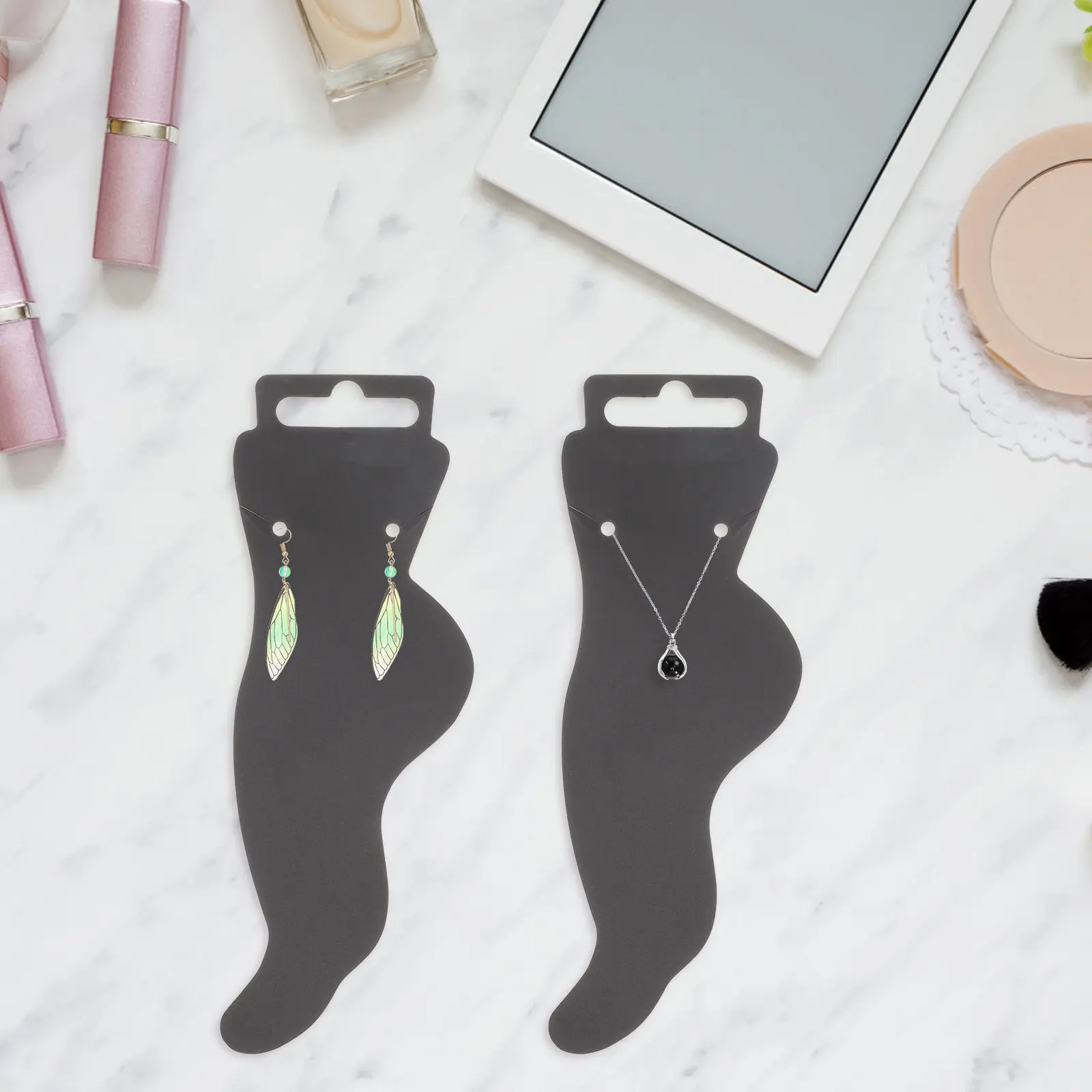 100 шт. картонных карточек для демонстрации украшений в форме стопы, универсальные, для серег и браслетов, для упаковки ювелирных изделий
100 шт. картонных карточек для демонстрации украшений в форме стопы, универсальные, для серег и браслетов, для упаковки ювелирных изделий