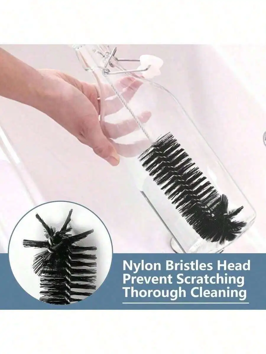 8pcs Nylon Bottle And Straw Cleaning Brush Set Flexible Stainless Steel Handle For Bottles Decanters Pipes Sinks
8pcs Nylon Bottle And Straw Cleaning Brush Set Flexible Stainless Steel Handle For Bottles Decanters Pipes Sinks
