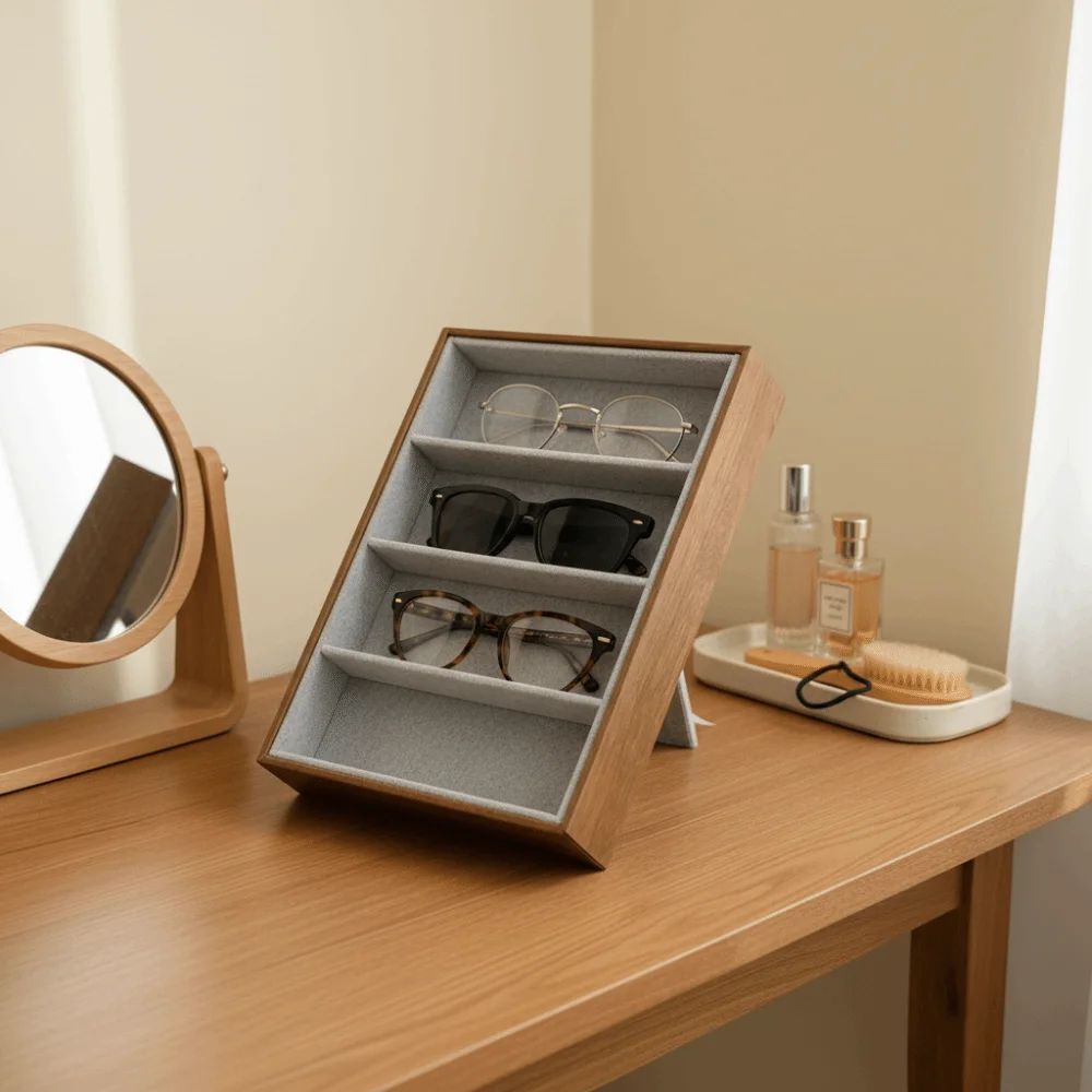 High Quality 4‑Slot Glasses Storage Box Portable Display Eyewear Storage Rack Durable Optical Display Case Home Organization
High Quality 4‑Slot Glasses Storage Box Portable Display Eyewear Storage Rack Durable Optical Display Case Home Organization