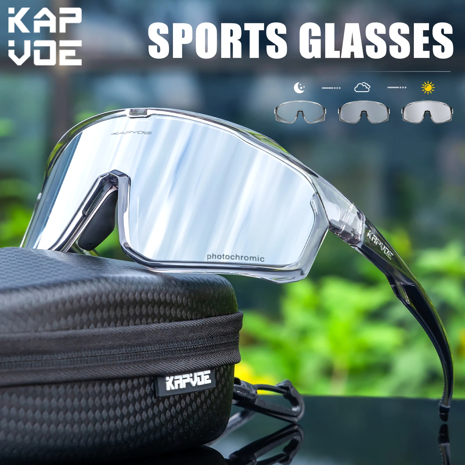 Kapvoe UV400 Protection Photochromic Sunglasses Hiking Cycling Glasses with Unisex Outdoor Sunglasses for Hiking and Running
Kapvoe UV400 Protection Photochromic Sunglasses Hiking Cycling Glasses with Unisex Outdoor Sunglasses for Hiking and Running