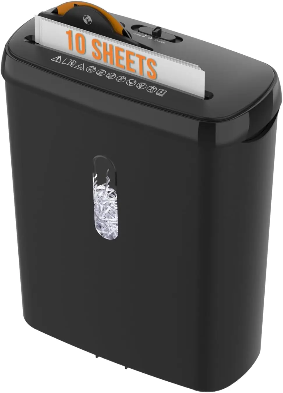 10-Sheet Strip Cut Paper Shredder, P-2 Security Level for Home Office, 3.17 Gallon Bin, Shreds CDs & Credit Cards, ETL Certified
10-Sheet Strip Cut Paper Shredder, P-2 Security Level for Home Office, 3.17 Gallon Bin, Shreds CDs & Credit Cards, ETL Certified