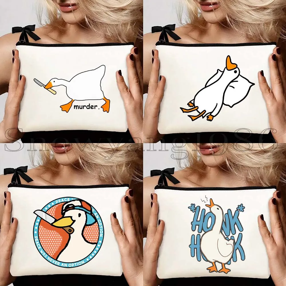 4pcs Funny Honk Untitled Goose Game Lovely Meme Noot Duck Cartoon Animal Canvas Cosmetic Bag Makeup Toilet Bag Pencil Case Pouch
4pcs Funny Honk Untitled Goose Game Lovely Meme Noot Duck Cartoon Animal Canvas Cosmetic Bag Makeup Toilet Bag Pencil Case Pouch