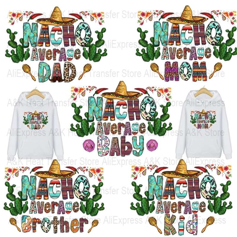 Nacho Avarage Family Thermo Stickers On Clothes Funny Parenthood Iron On Patches For Hoody Diy Press Heat Press Badge Decals
Nacho Avarage Family Thermo Stickers On Clothes Funny Parenthood Iron On Patches For Hoody Diy Press Heat Press Badge Decals