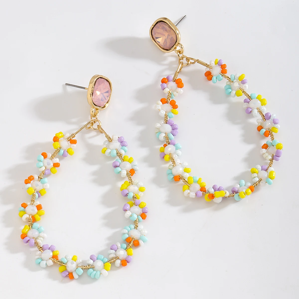 Vedawas Boho Handmade Beaded Rhinestone Flower Earrings,Cute Elegant Holiday Party Women Accessories,Gifts for Lover and Friends
Vedawas Boho Handmade Beaded Rhinestone Flower Earrings,Cute Elegant Holiday Party Women Accessories,Gifts for Lover and Friends