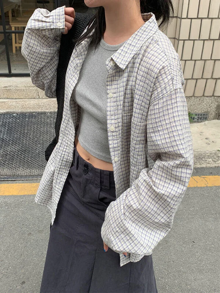 Classic Plaid Textured Loose Long Sve Women's irt Spring Summer New Sle Sun Protection Casual Busin Office Wear
Classic Plaid Textured Loose Long Sve Women's irt Spring Summer New Sle Sun Protection Casual Busin Office Wear