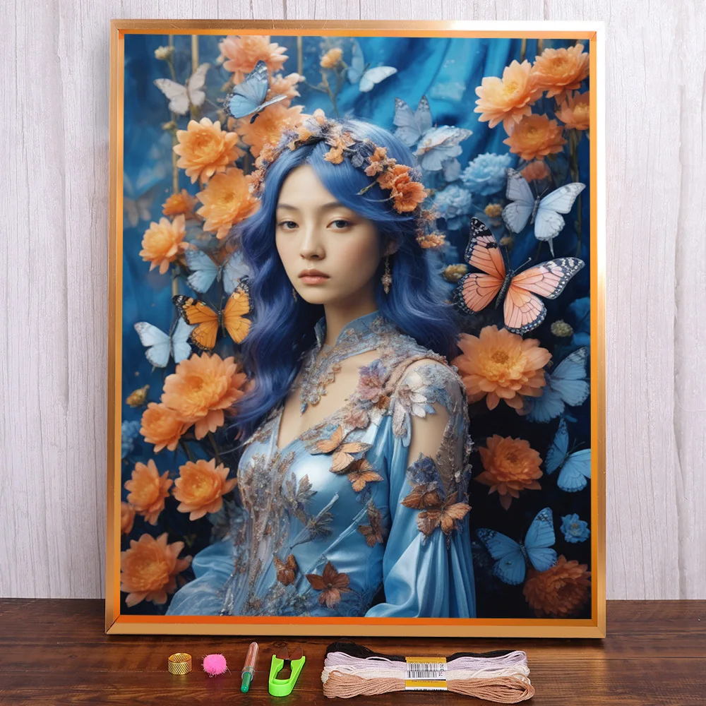 Butterfly Flower Girl Printed Fabric Cross Stitch Embroidery Patterns Hobby Craft Painting Handiwork Home Decor Stamped Needle
Butterfly Flower Girl Printed Fabric Cross Stitch Embroidery Patterns Hobby Craft Painting Handiwork Home Decor Stamped Needle