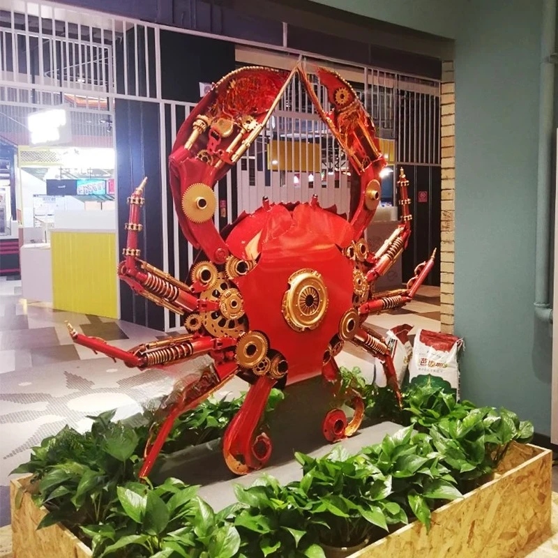 Retro industrial style seafood barbecue restaurant door head metal simulation crab sculpture ornament wall pendant ornament
Retro industrial style seafood barbecue restaurant door head metal simulation crab sculpture ornament wall pendant ornament