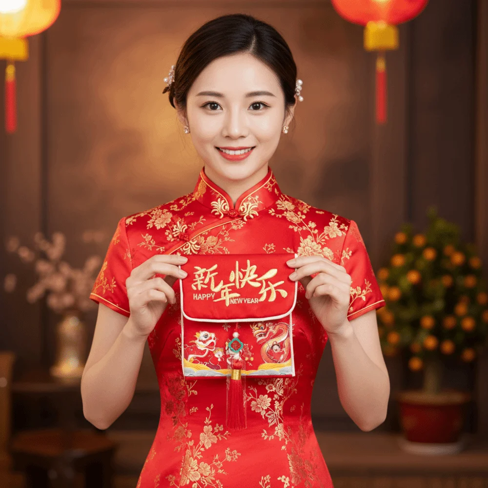 Traditional Spring Festival Red Wallet Hongbao Blessing Children's Money Bag Spring Festival Supplies Brocade Embroidered
Traditional Spring Festival Red Wallet Hongbao Blessing Children's Money Bag Spring Festival Supplies Brocade Embroidered