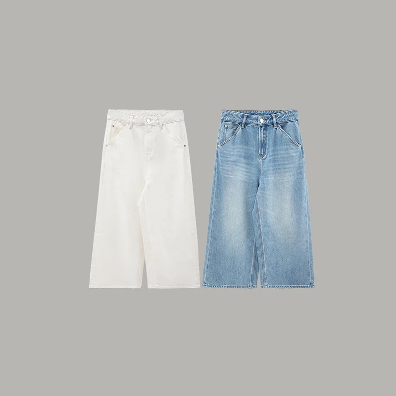 Washed Vintage Loose Fit Seven Inch Jeans Cotton Blend High Waist Button Closure Color Spring Ladies Jeans
Washed Vintage Loose Fit Seven Inch Jeans Cotton Blend High Waist Button Closure Color Spring Ladies Jeans