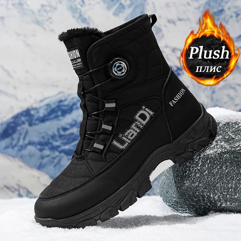 Men's Winter Snow Boots, Mid-Calf Design, Thick Plush Lining for Warmth and Comfort, Suitable for Cold Weather Sports and Casual Wear
Men's Winter Snow Boots, Mid-Calf Design, Thick Plush Lining for Warmth and Comfort, Suitable for Cold Weather Sports and Casual Wear