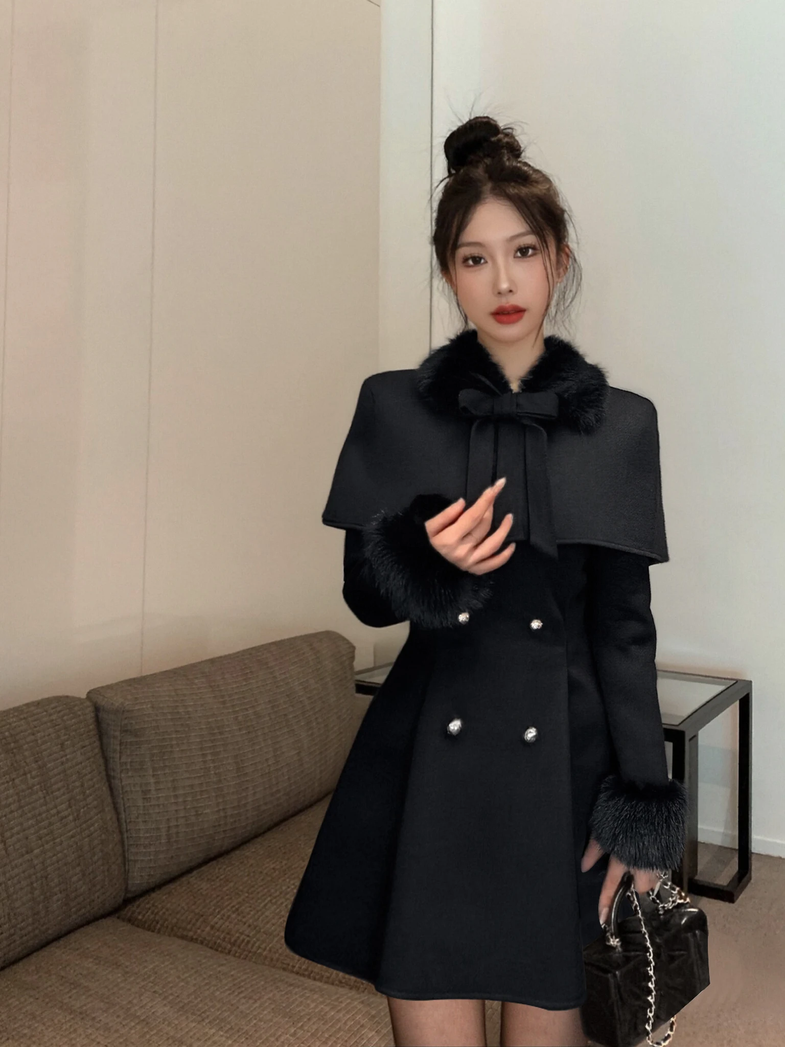Autumn Winter 2025 New Style Reversible Lined Misses Little Black Dress Coat Two Piece Set DM0173A Elegant Fashion Ensemble
Autumn Winter 2025 New Style Reversible Lined Misses Little Black Dress Coat Two Piece Set DM0173A Elegant Fashion Ensemble