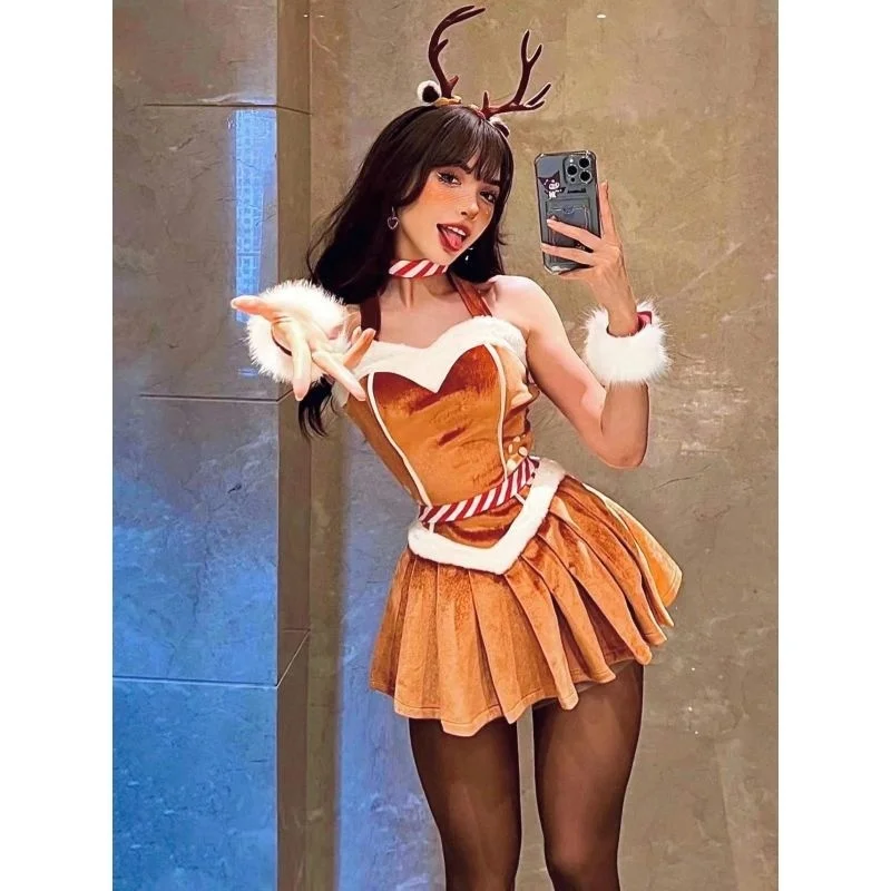 Women's Christmas dress, pure moose design sexy suit dress, sexy girl collar dress, Christmas pleated dress, 2022 sexy Christmas
Women's Christmas dress, pure moose design sexy suit dress, sexy girl collar dress, Christmas pleated dress, 2022 sexy Christmas