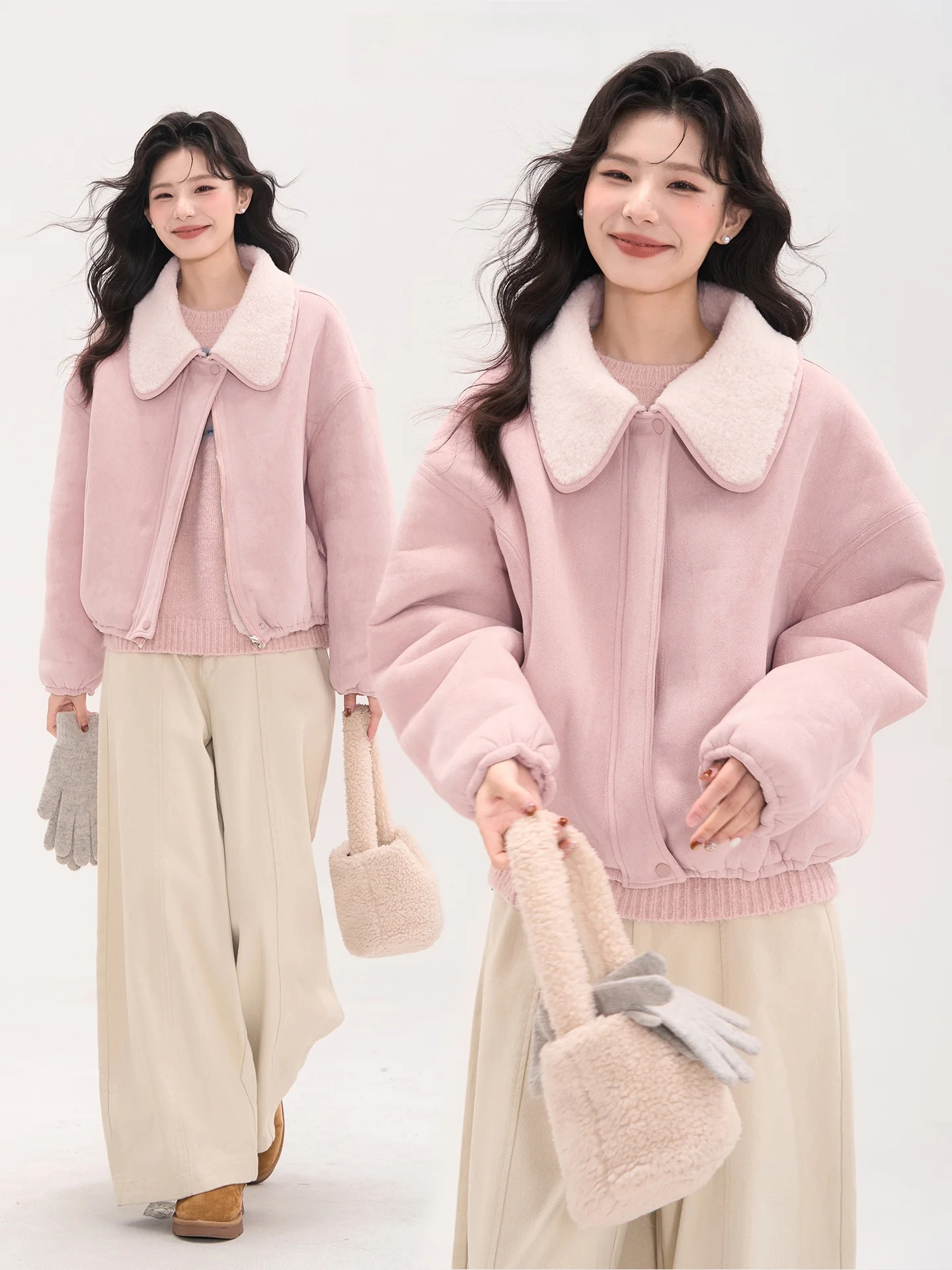 Heme Moonlight Spacious Collar Suede из искусственной овчины Jaet Кожаный мех Встроенная женская верхняя одежда Long Sve Thiened Win...
Heme Moonlight Spacious Collar Suede из искусственной овчины Jaet Кожаный мех Встроенная женская верхняя одежда Long Sve Thiened Win...