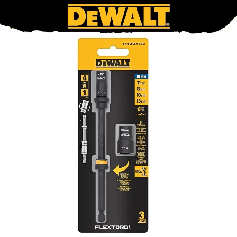 DEWALT DWADENDEXT-2MM 4-in-1 Double Ended Nut Driver Socket Extension Tool Accessories
DEWALT DWADENDEXT-2MM 4-in-1 Double Ended Nut Driver Socket Extension Tool Accessories