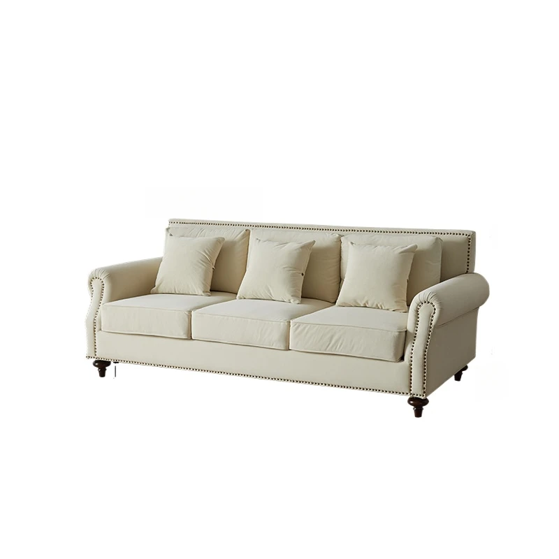 American simple fabric sofa living room three-person straight-row combination removable and washable retro solid wood
American simple fabric sofa living room three-person straight-row combination removable and washable retro solid wood