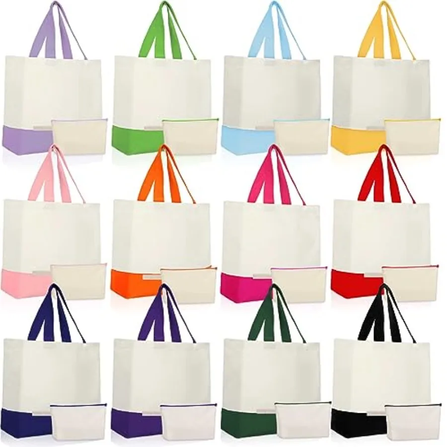 Sanwuta 24 Pcs Canvas Tote Bags Bulk 18.5" Cotton Cosmetic Bags Reusable Shopping Tote with Handles
Sanwuta 24 Pcs Canvas Tote Bags Bulk 18.5" Cotton Cosmetic Bags Reusable Shopping Tote with Handles