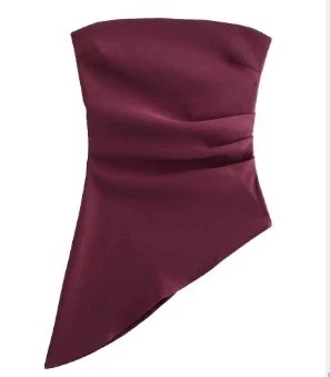 Fashion Sexy Slim Strapless Tops Women Solid Color Pleated Irregular Off Shoulder Tube Top Trendy Party Hot Girls Clothing
Fashion Sexy Slim Strapless Tops Women Solid Color Pleated Irregular Off Shoulder Tube Top Trendy Party Hot Girls Clothing