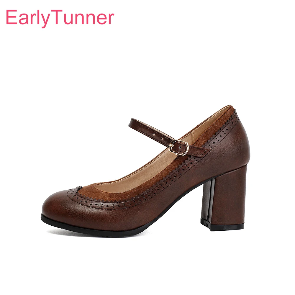 2026 Summer Mature Brown Women Mary Janes Shoes 7cm High Chunky Heels Lady Dress Pumps Large Plus Size 11 43 48
2026 Summer Mature Brown Women Mary Janes Shoes 7cm High Chunky Heels Lady Dress Pumps Large Plus Size 11 43 48