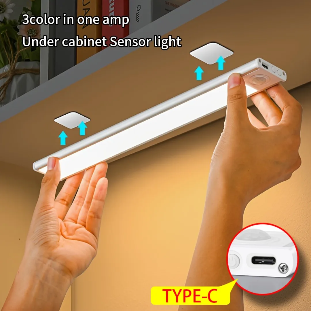 LED Motion Sensor Light Wireless LED Night Light Type C Rechargeable Light Cabinet Wardrobe Lamp Staircase Backlight For Kitchen
LED Motion Sensor Light Wireless LED Night Light Type C Rechargeable Light Cabinet Wardrobe Lamp Staircase Backlight For Kitchen
