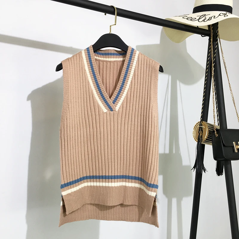 Autumn Winter Women Warm Stripe Sweater Vest Knitted Jumper Waistcoat Female Pullover Vest Sherpa Puffer Vests Sleeveless Tops
Autumn Winter Women Warm Stripe Sweater Vest Knitted Jumper Waistcoat Female Pullover Vest Sherpa Puffer Vests Sleeveless Tops