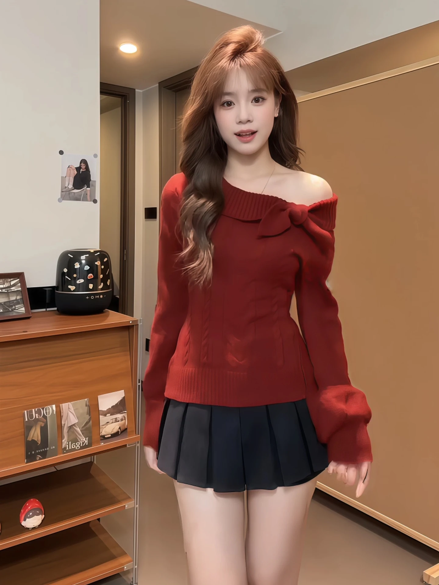 Cisas New Year Red Rabbit Ear Twist Knit Sweater Women's Autumn Winter Loose Knitted Soft Warm Slimming Waist Top
Cisas New Year Red Rabbit Ear Twist Knit Sweater Women's Autumn Winter Loose Knitted Soft Warm Slimming Waist Top