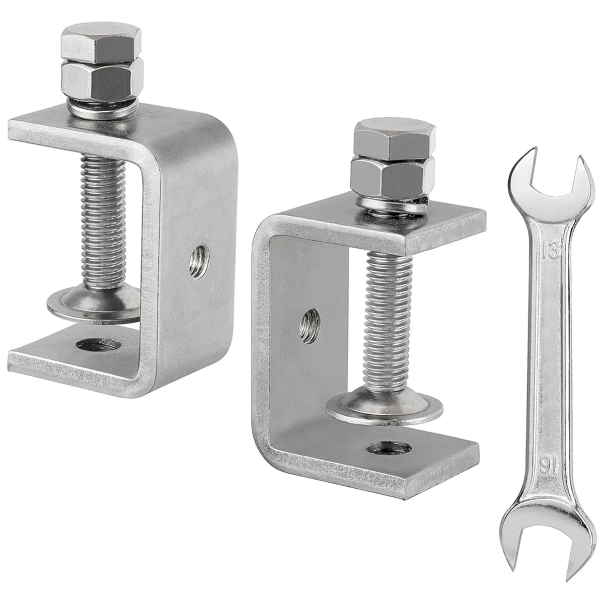 A93Z 2Pcs 304 Stainless Steel C Clamp,Tiger Clamp Woodworking Clamp Heavy Duty C Clamps for Woodworking, Welding-45mm
A93Z 2Pcs 304 Stainless Steel C Clamp,Tiger Clamp Woodworking Clamp Heavy Duty C Clamps for Woodworking, Welding-45mm
