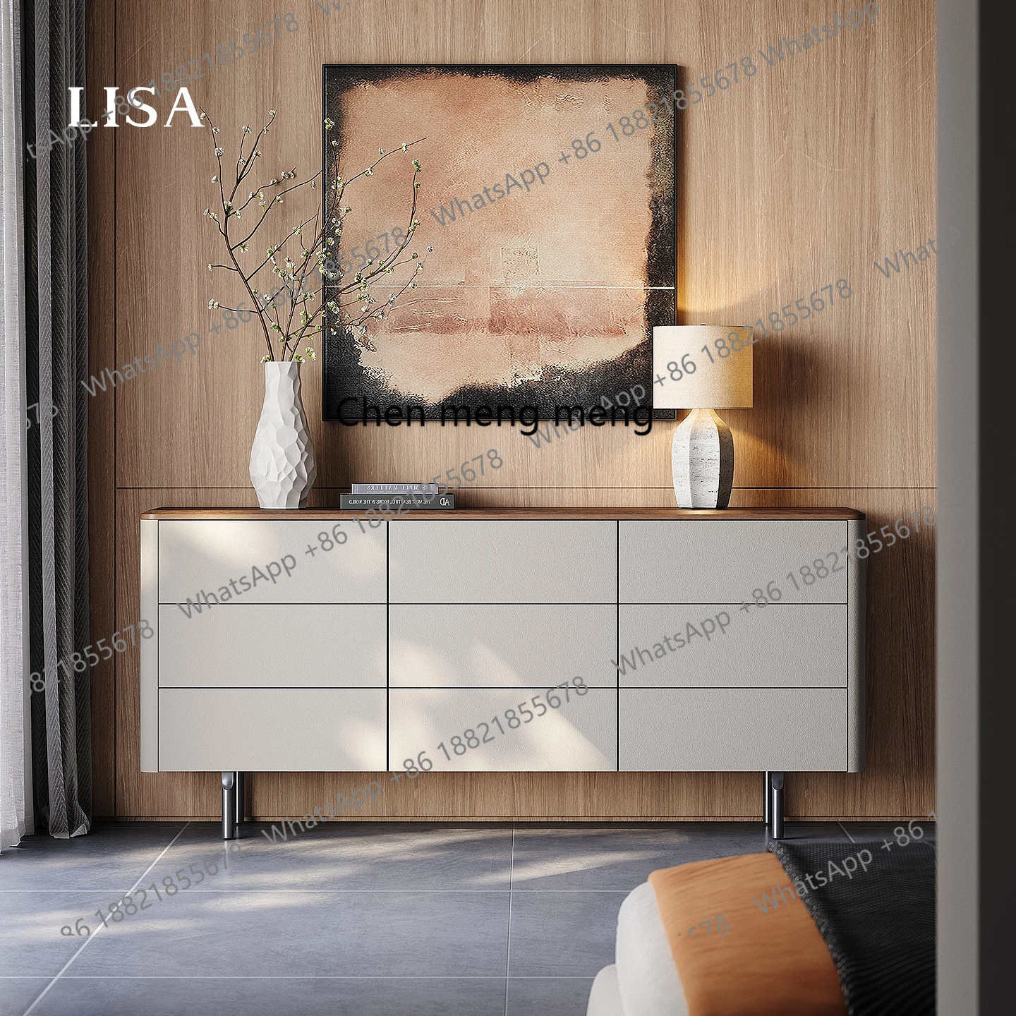 Italian light luxury chest of drawers, large flat-floor household wall-walled sideboard storage cabinet, new model
Italian light luxury chest of drawers, large flat-floor household wall-walled sideboard storage cabinet, new model