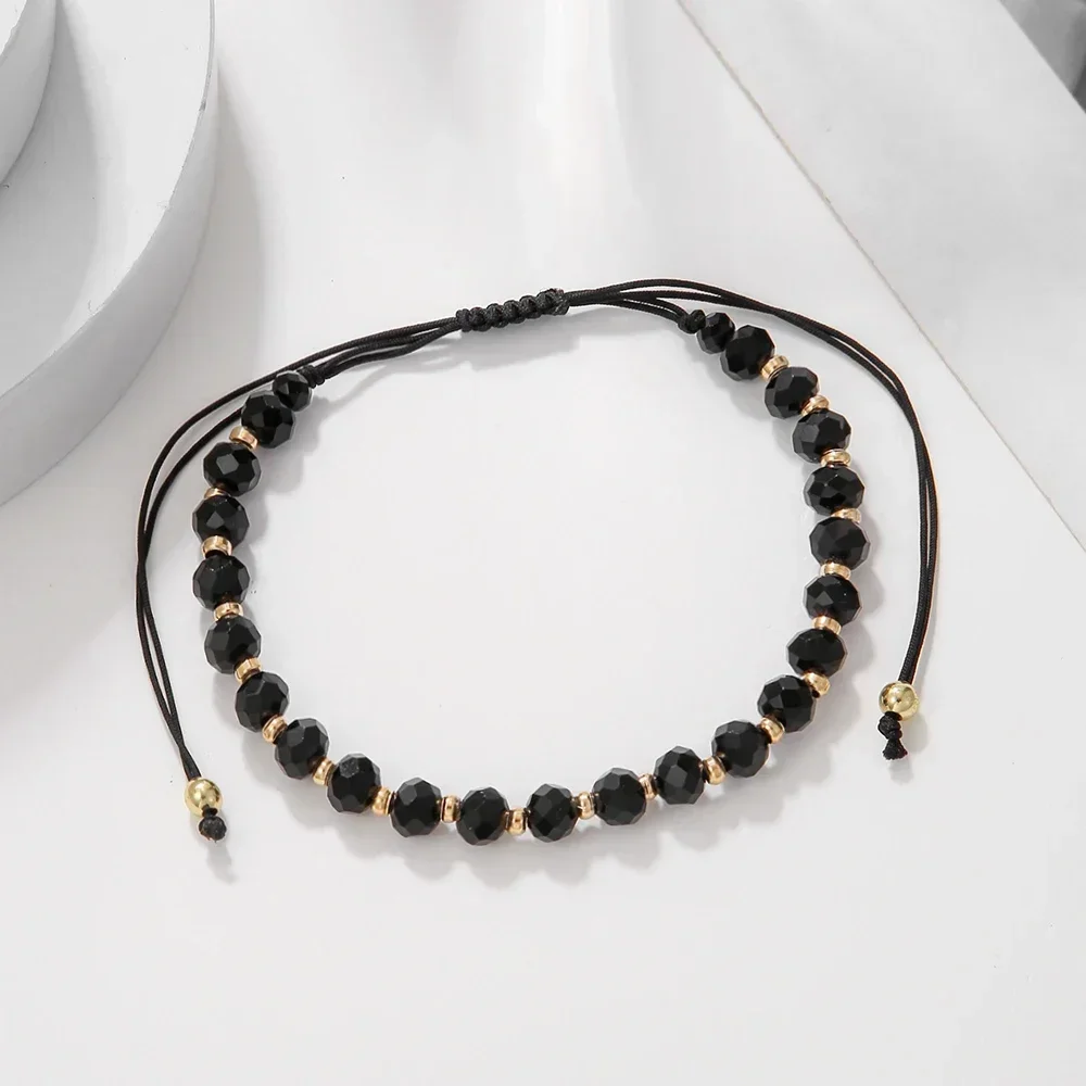 Fashion Boho Adjustable Jewelry Braiding Strap Bracelet Black Crystal Stone Beaded Bracelet For Women Accessory Jewelry
Fashion Boho Adjustable Jewelry Braiding Strap Bracelet Black Crystal Stone Beaded Bracelet For Women Accessory Jewelry
