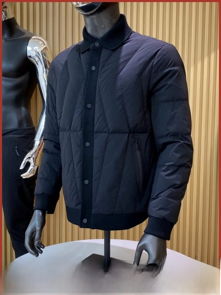 Men's Casual Faionable Lightweight 85 down Jaet Collar Knitted Autumn Winter Outerwear Durable Nylon Fabric Button Decor
Men's Casual Faionable Lightweight 85 down Jaet Collar Knitted Autumn Winter Outerwear Durable Nylon Fabric Button Decor